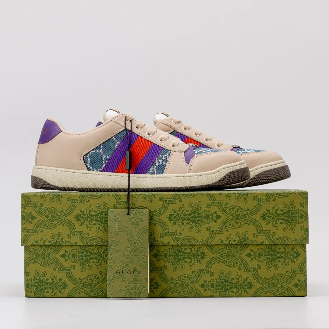 Ex-factory price 620 [Higher version] GUCCI casual sports distressed small dirty shoes, polished cowhide fabric, hand-made distressed effect!  Original terry cloth, delicate, soft, comfortable and breathable. Privately molded steel-stamped two-color original TPU outsole (lower layer is wider, upper layer is narrower) to differentiate the wrong version of the outsole in the market. Fabric, material, outsole, detail comparison SIZE: 34-41, 38-45 regular size (women's 34, 41, men's 38, 45 customized, non-returnable and non-exchangeable) (women's colors and men's models need to be customized)